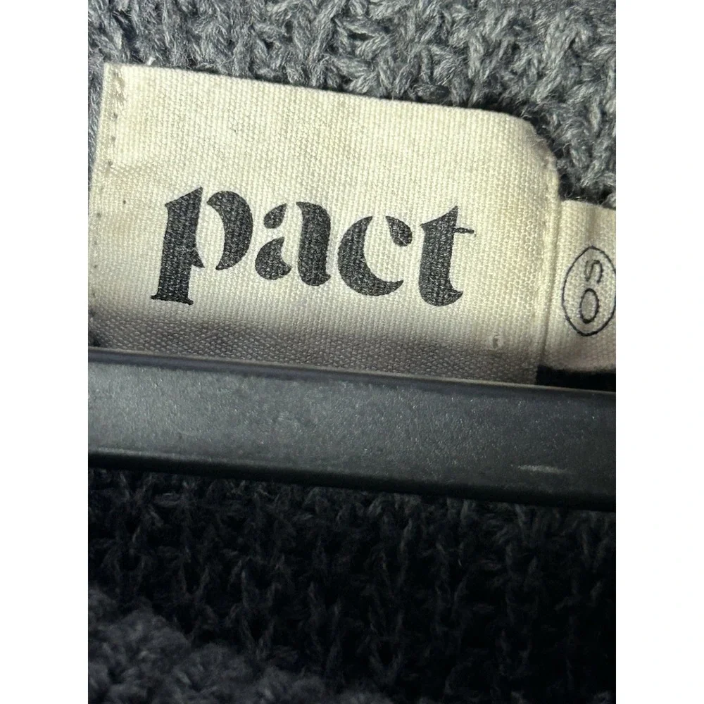 Pact Organic Cotton Chunky Cowl Neck Poncho Sweater grey Size O/S